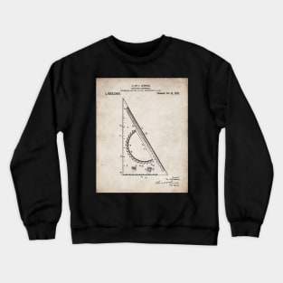 Architectural Engineer Patent - Graduation Office Art - Antique Crewneck Sweatshirt